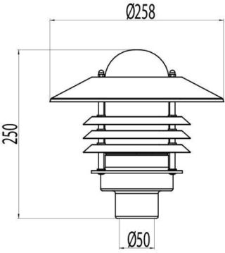 Pylväsvalaisin Averia - AVG01 IP44 75W E27 G C VA - Ensto