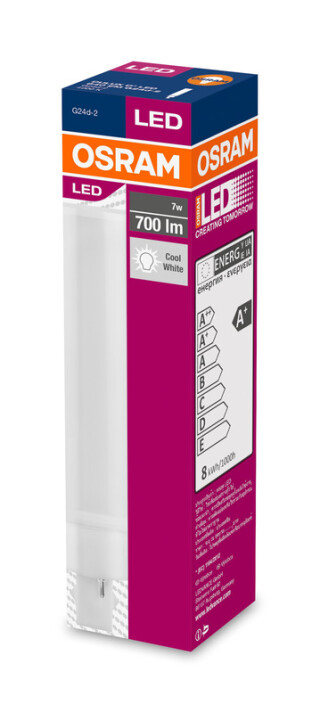 LED-lamppu Dulux D LED - DULUX D LED EM 7W/840 G24d-2 - OSRAM