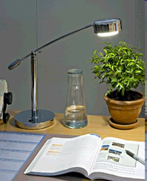 Futura työpöytävalaisin energiasäästölampulla