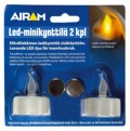 Airam LED-minikynttilä 2 cm / 2 kpl pakk