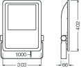 Valonheitin LEDVANCE - FL 150W/4000K Asymetrical IP65