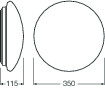 Yleisvalaisin pinta LEDVANCE - SURFACE-C LED 350 18W/4000K