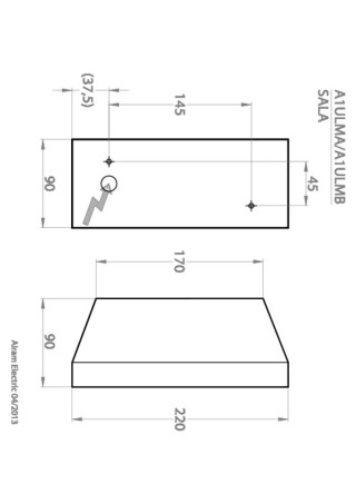 Seinävalaisin SALA 2xGU10 MAX.35W VA