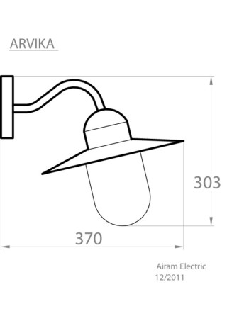 Seinävalaisin ARVIKA IP44 E27 60W VA