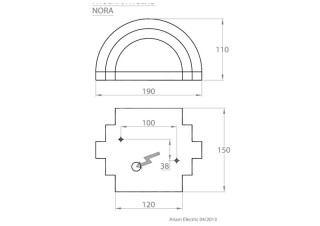 Seinävalaisin NORA IP54 LED 2x3W RU