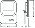 Valonheitin LEDVANCE - FLOODLIGHT 10W/3000K WHITE