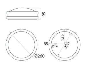 Pihapiirivalaisin Lumia - AVN260GH IP54 60W E27 PC O GH - Ensto Valaistus