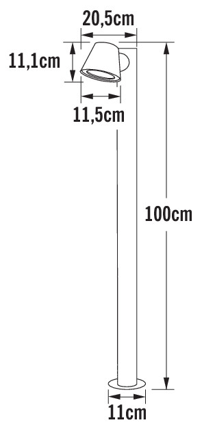 Pihapiirivalaisin - Trieste 7524-370 IP44 GU10 ANT - Konstsmide