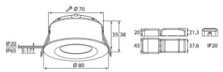 Alasvalo Compact Fix - IP65 5W/840 36D DIM ACC WH - Airam Pro