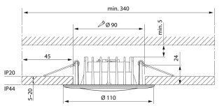 Alasvalo Slim Duo Fix - IP44 8W 830/840 DIM ACO WH Fix - Airam Pro