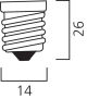 E14 Kanta Sylvania Halogen